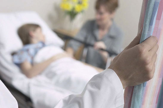 Patientin auf Pflegestation